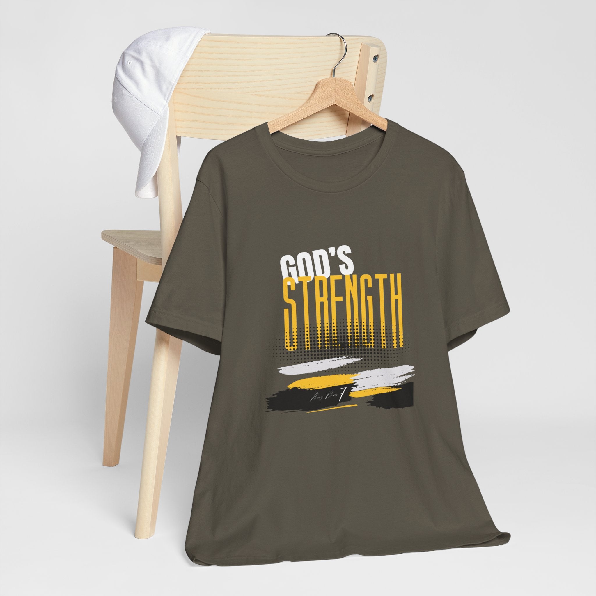 God's Strength T-shirt, Unisex Jersey Tee, DTG Printed Shirt, Crew Neck, Men's and Women's Clothing