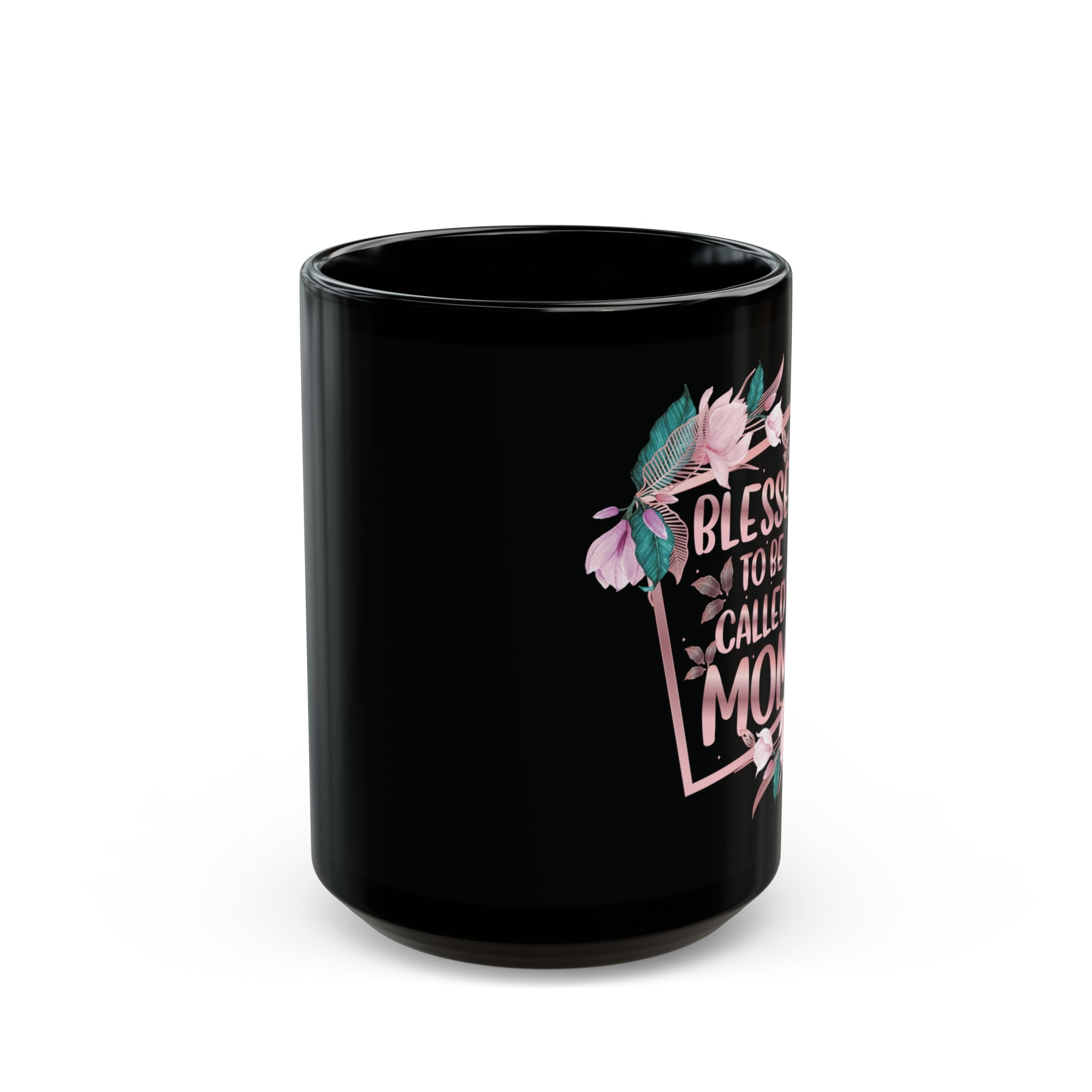 Blessed To Be Called Mum Black Mug, Patriotic Dad Mug Gift, Sublimation 11oz 15oz Coffee Lover, Kitchen Decor