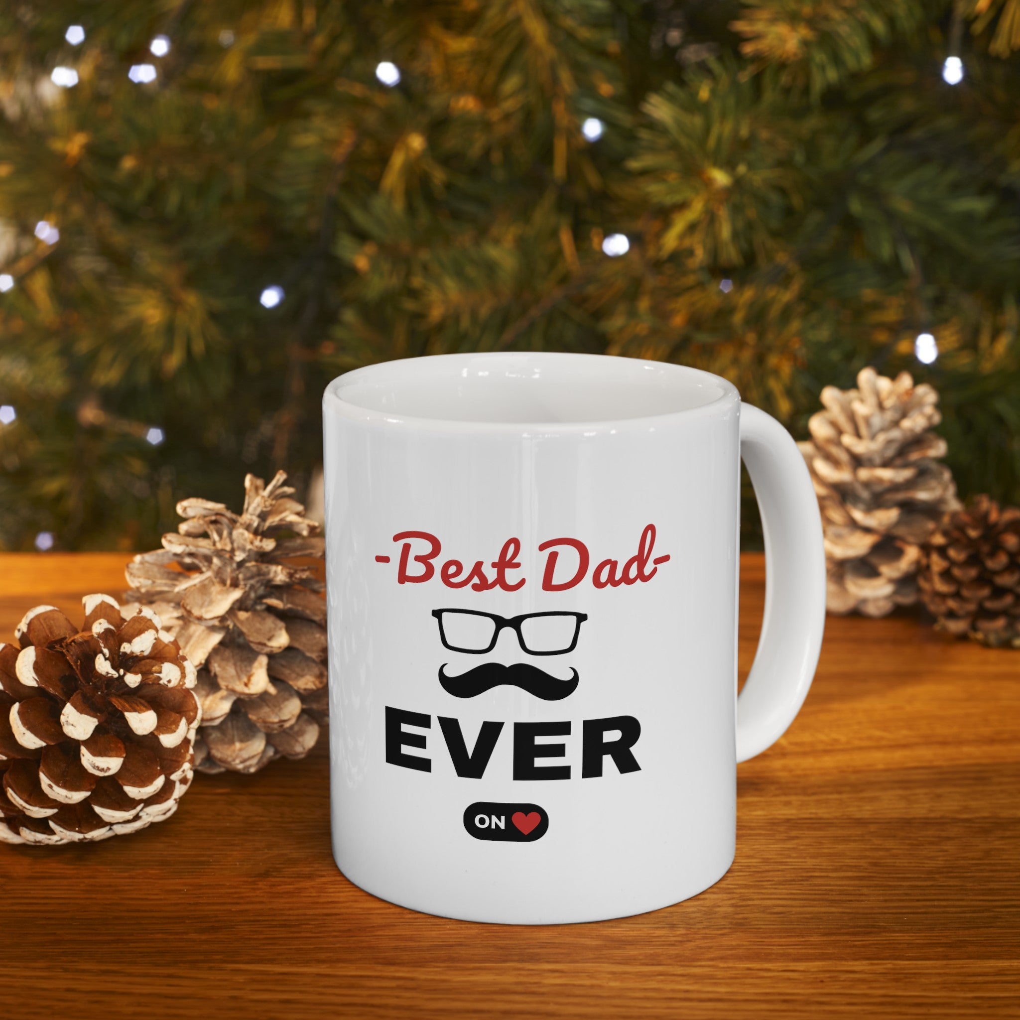 Best Dad Ever Ceramic Mug, 11oz 15oz Valentine's Day Gift, Kitchen Decor, Coffee Lover, Father's Day Mug