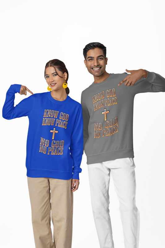 Elegant Easter themed long-sleeve sweatshirt with inspirational Biblical quote.  Perfect gift for the Christian faithful this Easter season.