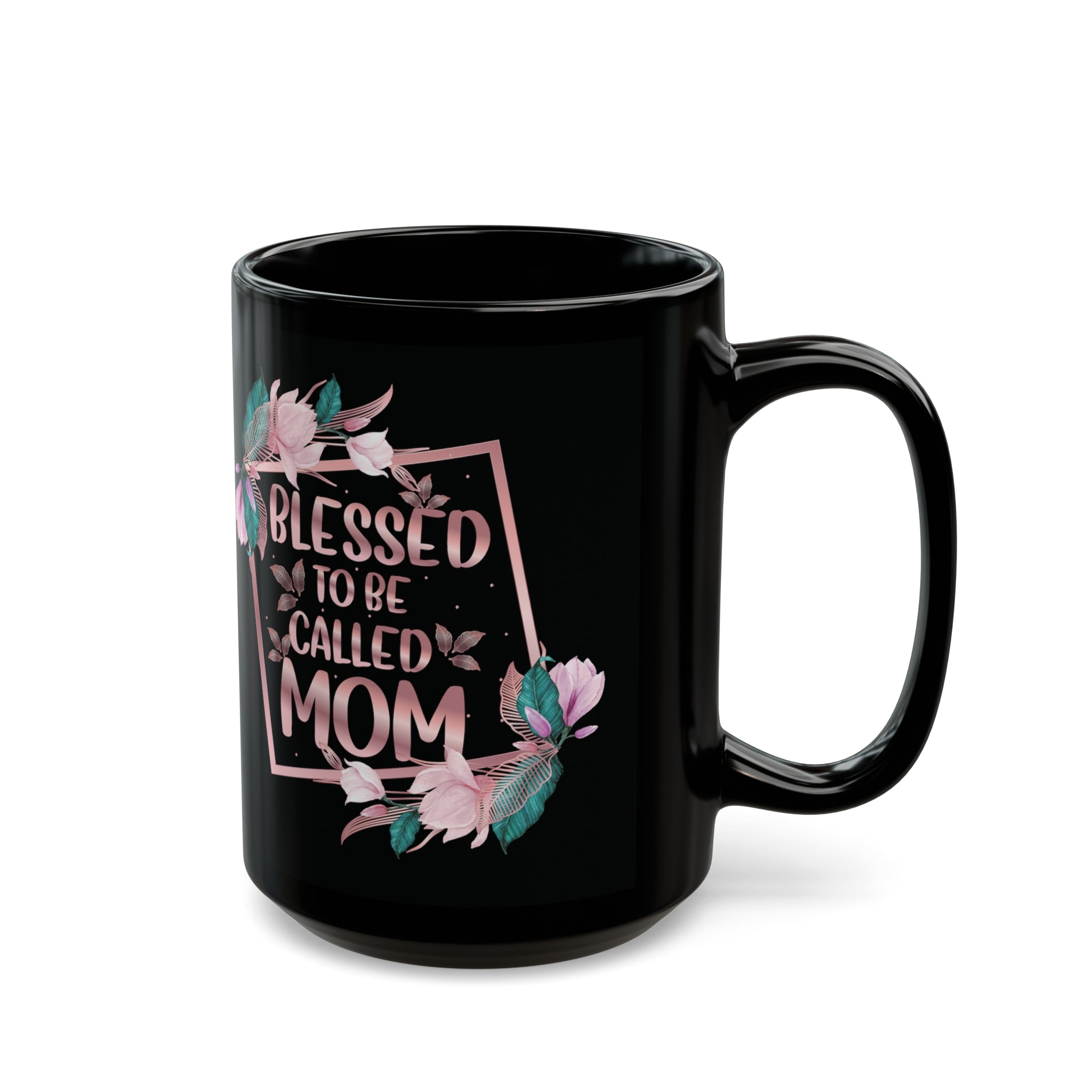 Blessed To Be Called Mum Black Mug, Patriotic Dad Mug Gift, Sublimation 11oz 15oz Coffee Lover, Kitchen Decor